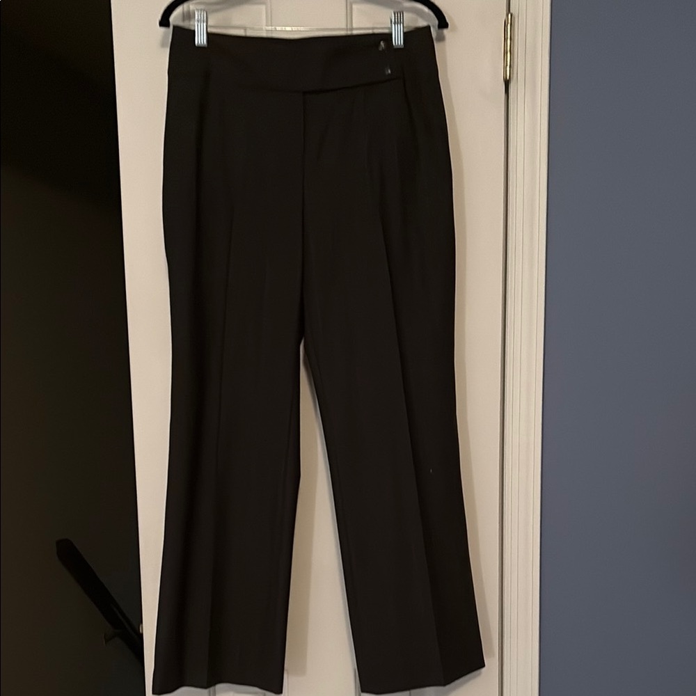 Jones New York Black Wide Leg Pants with Elegant Suiting Fabric